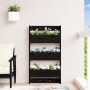 Wall planter 3 levels made of black pine wood 60x18.5x110 cm by , Pots and planters - Ref: Foro24-825118, Price: 87,82 €, Dis...