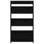 Wall planter 3 levels made of black pine wood 60x18.5x110 cm by , Pots and planters - Ref: Foro24-825118, Price: 86,43 €, Dis...