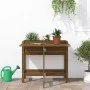 Planter with folding lid made of solid pine wood in honey brown. by , Pots and planters - Ref: Foro24-825124, Price: 96,75 €,...