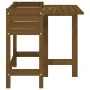 Planter with folding lid made of solid pine wood in honey brown. by , Pots and planters - Ref: Foro24-825124, Price: 96,75 €,...