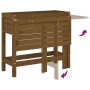 Planter with folding lid made of solid pine wood in honey brown. by , Pots and planters - Ref: Foro24-825124, Price: 97,99 €,...