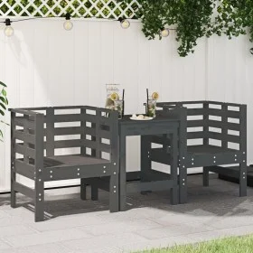 Gartenstühle 2 Stk. massives Kiefernholz grau 61,5x53x71 cm von , Gartenstühle - Ref: Foro24-825130, Preis: 147,29 €, Rabatt: %