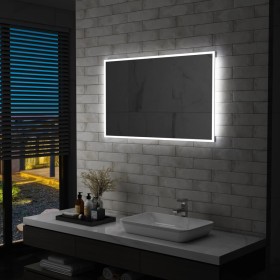 Badezimmer-Wandspiegel mit LED 100x60 cm von vidaXL, Spiegel - Ref: Foro24-144728, Preis: 136,27 €, Rabatt: %