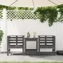 Sillas de jardín 2 uds madera maciza pino gris 61,5x53x71 cm de , Sillas de jardín - Ref: Foro24-825130, Precio: 147,29 €, De...