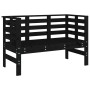 Banco de jardín madera maciza de pino negro 111,5x53x71 cm de , Bancos de jardín - Ref: Foro24-825139, Precio: 78,58 €, Descu...
