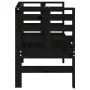 Banco de jardín madera maciza de pino negro 111,5x53x71 cm de , Bancos de jardín - Ref: Foro24-825139, Precio: 77,80 €, Descu...