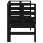 Banco de jardín madera maciza de pino negro 111,5x53x71 cm de , Bancos de jardín - Ref: Foro24-825139, Precio: 78,58 €, Descu...
