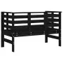 Banco de jardín madera maciza de pino negro 111,5x53x71 cm de , Bancos de jardín - Ref: Foro24-825139, Precio: 77,80 €, Descu...