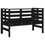 Banco de jardín madera maciza de pino negro 111,5x53x71 cm de , Bancos de jardín - Ref: Foro24-825139, Precio: 78,58 €, Descu...