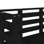 Banco de jardín madera maciza de pino negro 111,5x53x71 cm de , Bancos de jardín - Ref: Foro24-825139, Precio: 77,80 €, Descu...