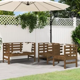 3-teiliges massives Kiefernholz honigbraunes Gartenmöbel-Set von , Gartensets - Ref: Foro24-825145, Preis: 178,44 €, Rabatt: %