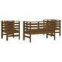 3-teiliges massives Kiefernholz honigbraunes Gartenmöbel-Set von , Gartensets - Ref: Foro24-825145, Preis: 180,11 €, Rabatt: %