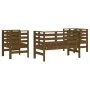 Juego de muebles jardín 3 pzas madera maciza pino marrón miel de , Conjuntos de jardín - Ref: Foro24-825145, Precio: 178,41 €...