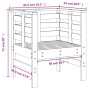 3-piece solid pine wood garden furniture set in honey brown. by , Garden sets - Ref: Foro24-825145, Price: 180,11 €, Discount: %