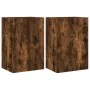 Muebles de TV de pared 2 uds madera roble ahumado 40,5x30x60 cm de , Muebles TV - Ref: Foro24-836919, Precio: 66,02 €, Descue...