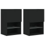 Muebles de TV con luces LED 2 uds negro 40,5x30x60 cm de , Muebles TV - Ref: Foro24-837032, Precio: 92,99 €, Descuento: %