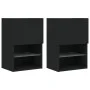 TV furniture with LED lights 2 units black 40.5x30x60 cm by , TV Furniture - Ref: Foro24-837032, Price: 81,90 €, Discount: %