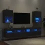 TV furniture with LED lights 2 units black 40.5x30x60 cm by , TV Furniture - Ref: Foro24-837032, Price: 81,90 €, Discount: %