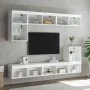 TV-Möbel mit LED-Leuchten 2 Stück weiß 80x30x30 cm von , TV-Möbel - Ref: Foro24-837142, Preis: 72,82 €, Rabatt: %