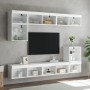 TV-Möbel mit LED-Leuchten 2 Stück weiß 80x30x30 cm von , TV-Möbel - Ref: Foro24-837142, Preis: 73,96 €, Rabatt: %