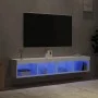 TV-Möbel mit LED-Leuchten 2 Stück weiß 80x30x30 cm von , TV-Möbel - Ref: Foro24-837142, Preis: 72,82 €, Rabatt: %