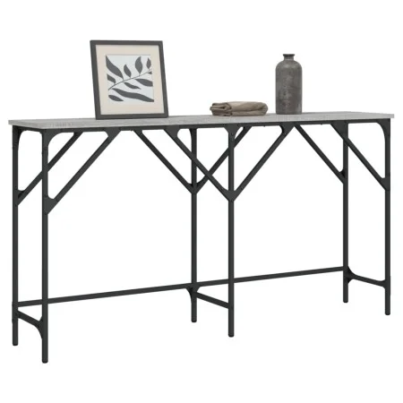 Engineered wood gray Sonoma console table 140x29x75 cm by , Side tables - Ref: Foro24-837760, Price: 49,82 €, Discount: %