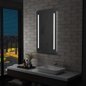 Badezimmer-Wandspiegel mit LED und Ablage 60x100 cm von vidaXL, Spiegel - Ref: Foro24-144716, Preis: 75,08 €, Rabatt: %