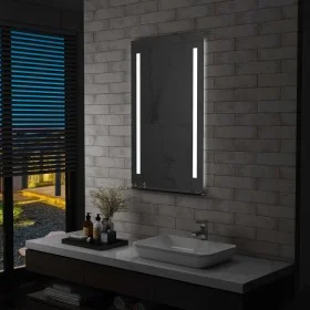 Bathroom wall mirror with LED lights and shelf 60x100 cm by vidaXL, Mirrors - Ref: Foro24-144716, Price: 78,35 €, Discount: %
