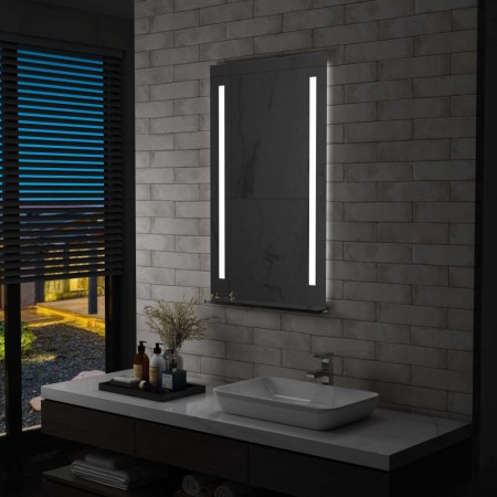 Badezimmer-Wandspiegel mit LED und Ablage 60x100 cm von vidaXL, Spiegel - Ref: Foro24-144716, Preis: 75,08 €, Rabatt: %