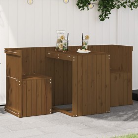 Balcony set, 2-seater, solid pine wood, honey brown. by , Garden sets - Ref: Foro24-825061, Price: 154,02 €, Discount: %
