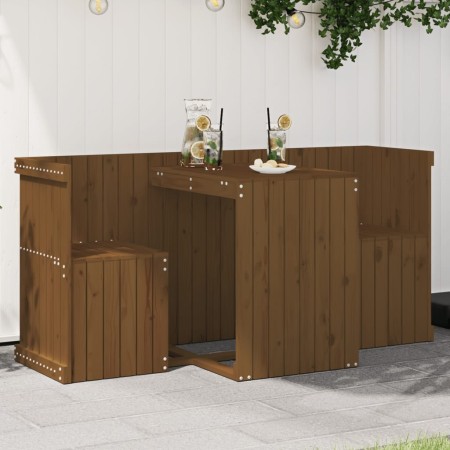 2-Sitzer-Balkongarnitur Kiefernholz massiv honigbraun von , Gartensets - Ref: Foro24-825061, Preis: 154,02 €, Rabatt: %