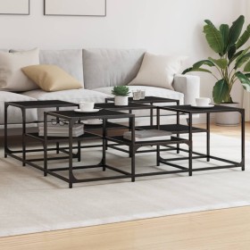 Couchtisch aus Holzwerkstoff schwarz 121x121x40 cm von , Couchtisch - Ref: Foro24-839068, Preis: 72,91 €, Rabatt: %