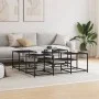 Engineered wood black coffee table 121x121x40 cm by , Coffee table - Ref: Foro24-839068, Price: 72,26 €, Discount: %
