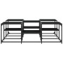 Engineered wood black coffee table 121x121x40 cm by , Coffee table - Ref: Foro24-839068, Price: 72,91 €, Discount: %