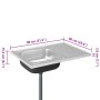 Fregadero de cocina con escurridor acero inox 800x600x155 mm