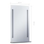 Badezimmer-Wandspiegel mit LED und Ablage 60x100 cm von vidaXL, Spiegel - Ref: Foro24-144716, Preis: 75,08 €, Rabatt: %