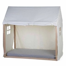 CHILDHOME Cubierta para cama en forma de casa blan