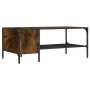 Center table with smoked oak engineered wood shelf 100x51x40cm by , Coffee table - Ref: Foro24-837734, Price: 48,47 €, Discou...