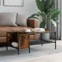 Center table with smoked oak engineered wood shelf 100x51x40cm by , Coffee table - Ref: Foro24-837734, Price: 48,47 €, Discou...