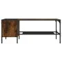 Center table with smoked oak engineered wood shelf 100x51x40cm by , Coffee table - Ref: Foro24-837734, Price: 48,47 €, Discou...