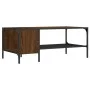 Center table with oak brown engineered wood shelf 100x51x40 cm by , Coffee table - Ref: Foro24-837736, Price: 35,54 €, Discou...