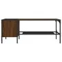 Center table with oak brown engineered wood shelf 100x51x40 cm by , Coffee table - Ref: Foro24-837736, Price: 35,54 €, Discou...