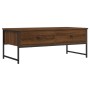 Engineered wood brown oak coffee table 101x49x39.5 cm by , Coffee table - Ref: Foro24-837741, Price: 70,57 €, Discount: %