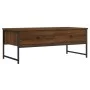 Engineered wood brown oak coffee table 101x49x39.5 cm by , Coffee table - Ref: Foro24-837741, Price: 69,59 €, Discount: %