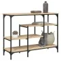 Sonoma oak console table with shelves 100x35x75 cm by , Side tables - Ref: Foro24-837788, Price: 64,69 €, Discount: %
