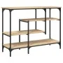Mesa consola con estantes roble Sonoma 100x35x75 cm de , Mesas auxiliares - Ref: Foro24-837788, Precio: 64,51 €, Descuento: %
