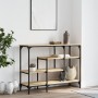 Sonoma oak console table with shelves 100x35x75 cm by , Side tables - Ref: Foro24-837788, Price: 64,80 €, Discount: %