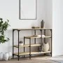 Sonoma oak console table with shelves 100x35x75 cm by , Side tables - Ref: Foro24-837788, Price: 64,69 €, Discount: %