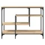 Sonoma oak console table with shelves 100x35x75 cm by , Side tables - Ref: Foro24-837788, Price: 64,69 €, Discount: %