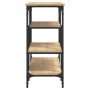 Sonoma oak console table with shelves 100x35x75 cm by , Side tables - Ref: Foro24-837788, Price: 64,80 €, Discount: %